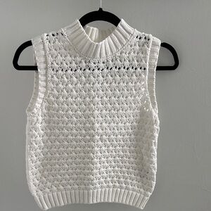 Stitches + Stripes white tank